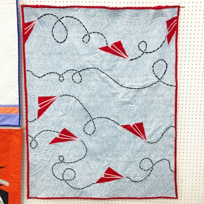 Paper Birds in the Air (my favorite!!), designed by Frances with help from one of her sons. . (Photo by me)