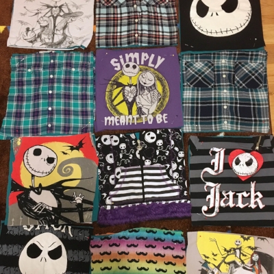 I know literally nothing about the Nightmare Before Christmas, but I LOVE when a quilt has a theme!