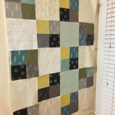 When I have a few spare minutes between orders, I've started making a few simple four patch quilts. They will become the first quilts in a wholesale friendly line of String and Story called Yellow Ribbon Quilts. More to come on all that soon!