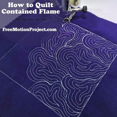 An example of a free motion quilting design by Leah Day