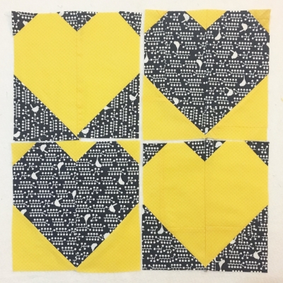 Four more blocks-- look, I'm 1/4th of the way to a quilt top!