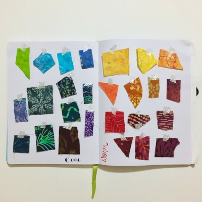 My collection of batiks (most of them anyway) that I used on the two Georgia E Pluribus Unum Project Quilts