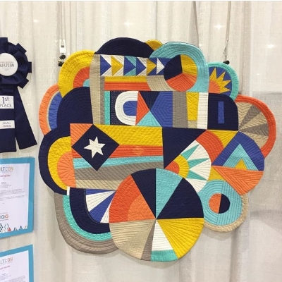"Whatever" which own first place in the small quilts category at QuiltCon2017