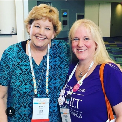 Quiltin' Jenny (right) with another quiltin' Jenny, Jenny Doan!