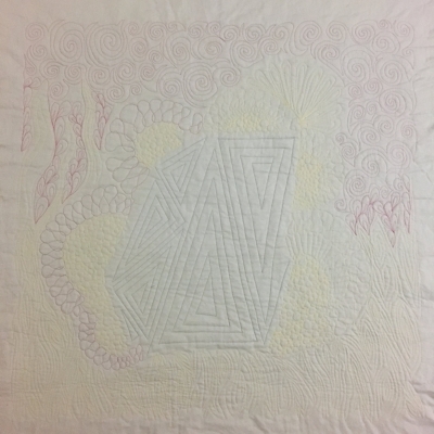 The back of the completely quilted Georgia Quilt