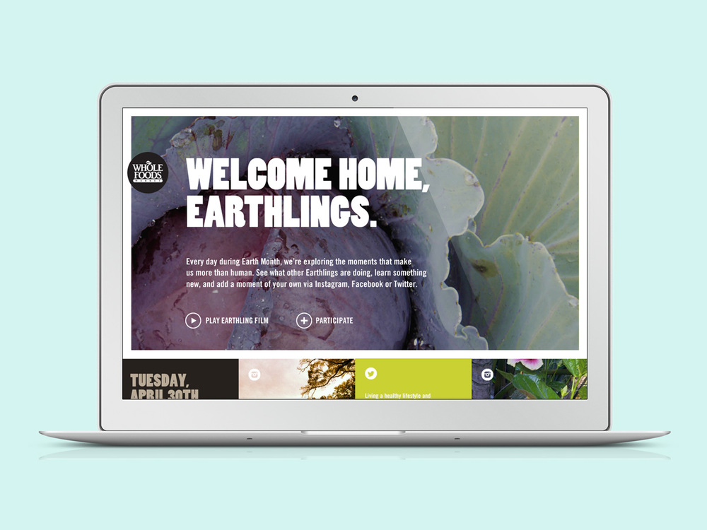 The "Earthings" hub was a repository of written features, social posting and an endless supply of "nuggets." Small, digestable pieces of content we created to delight the growing audience and encourage social sharing.