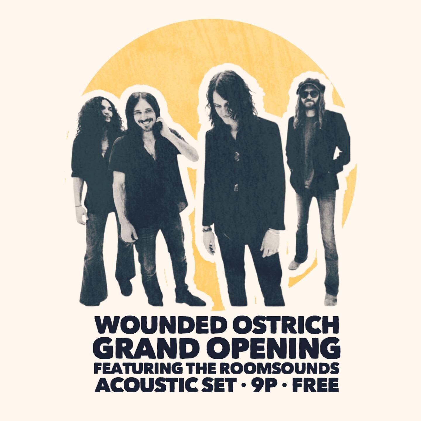 We&rsquo;re stoked to play the GRAND OPENING of Deep Ellum&rsquo;s coolest new bar @woundedostrich this Friday (8/12)! We&rsquo;ll be rocking out acoustic style starting at 9 PM! It&rsquo;s FREE so you can spend your hard earned cash on some more dra