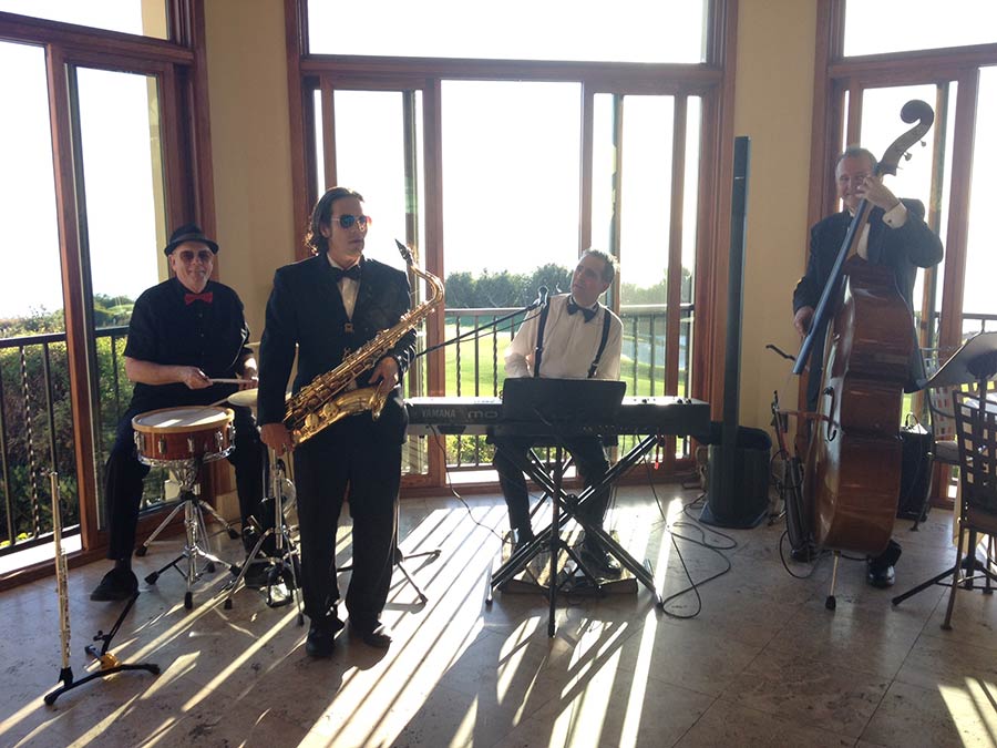 Swinging wedding quartet at The Trump Resort in Palos Verde