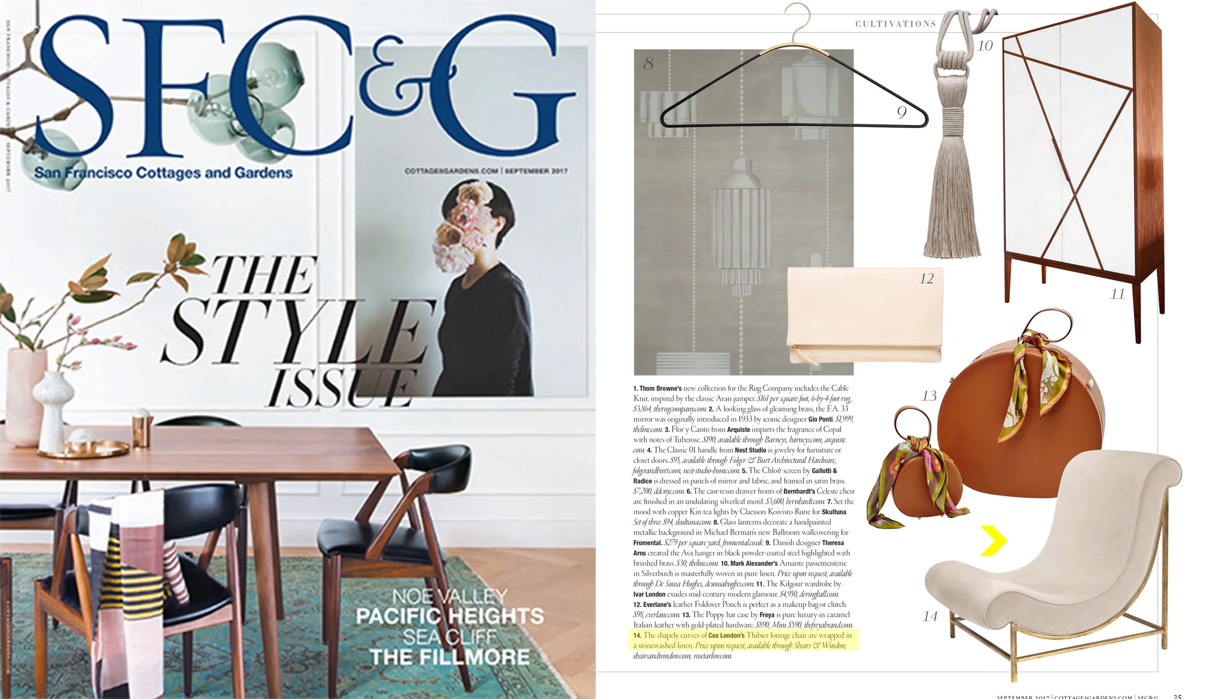 SF C&G // September 2017 Cox London for Rose Tarlow Melrose House Thibier Lounge Chair