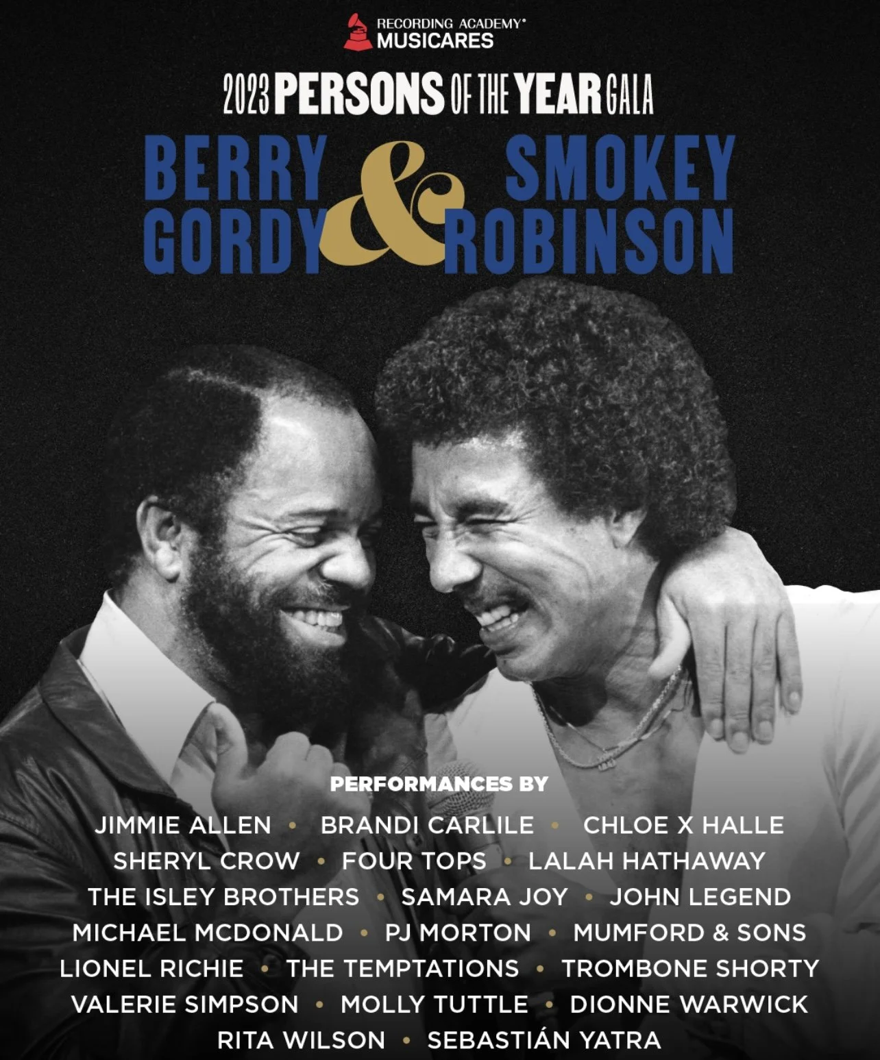 Berry Gordy &amp; Smokey Robinson - 2023 Persons of the Year Gala - Musicares - Los Angeles, CA