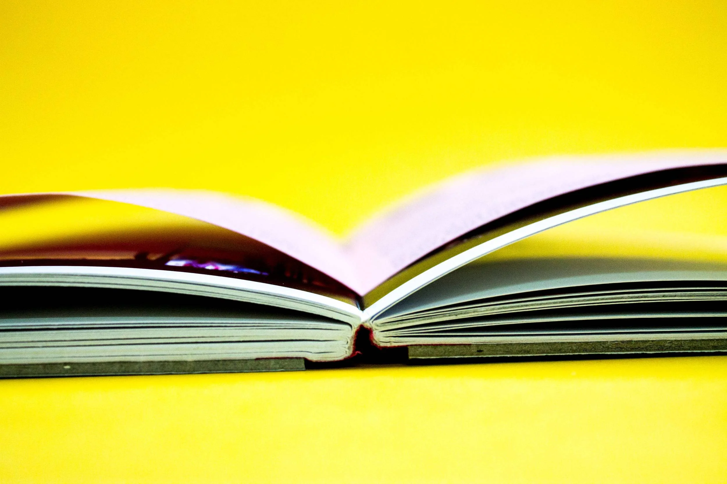 Section sewn book open