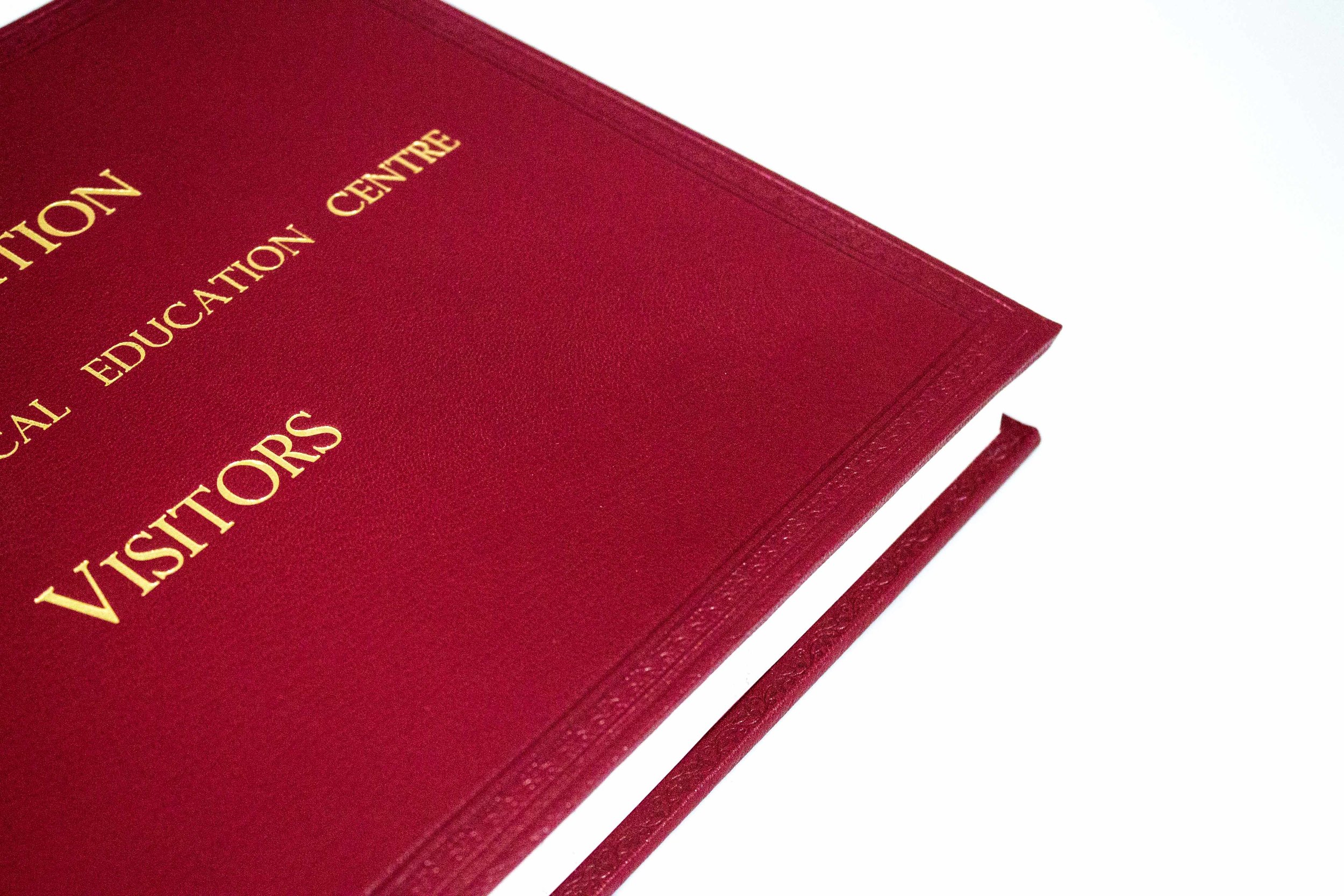 Bespoke leather stationery book