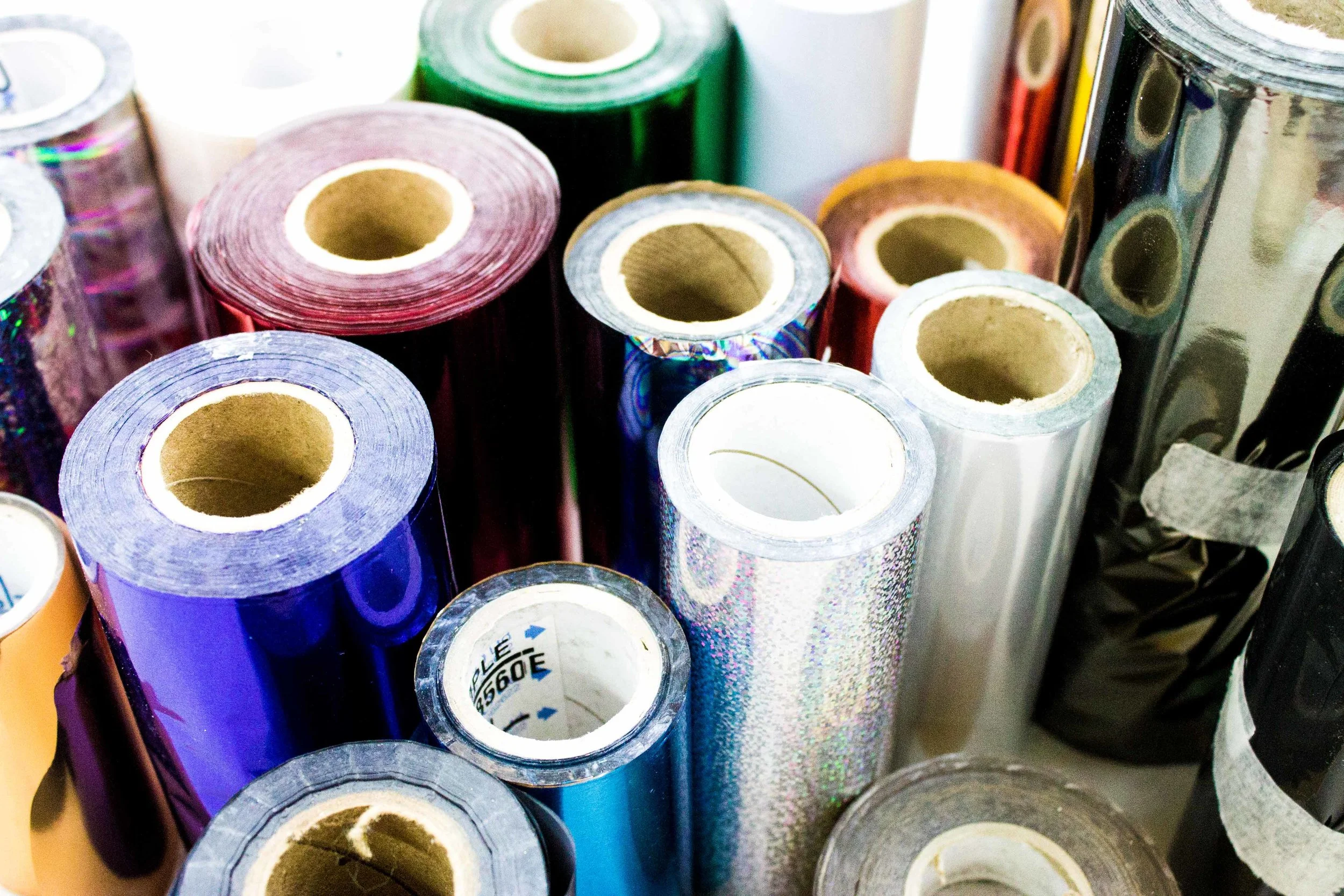 We can foil stamp in a number of colours, from gold and silver to something more colourful! Find out more about foil stamping here