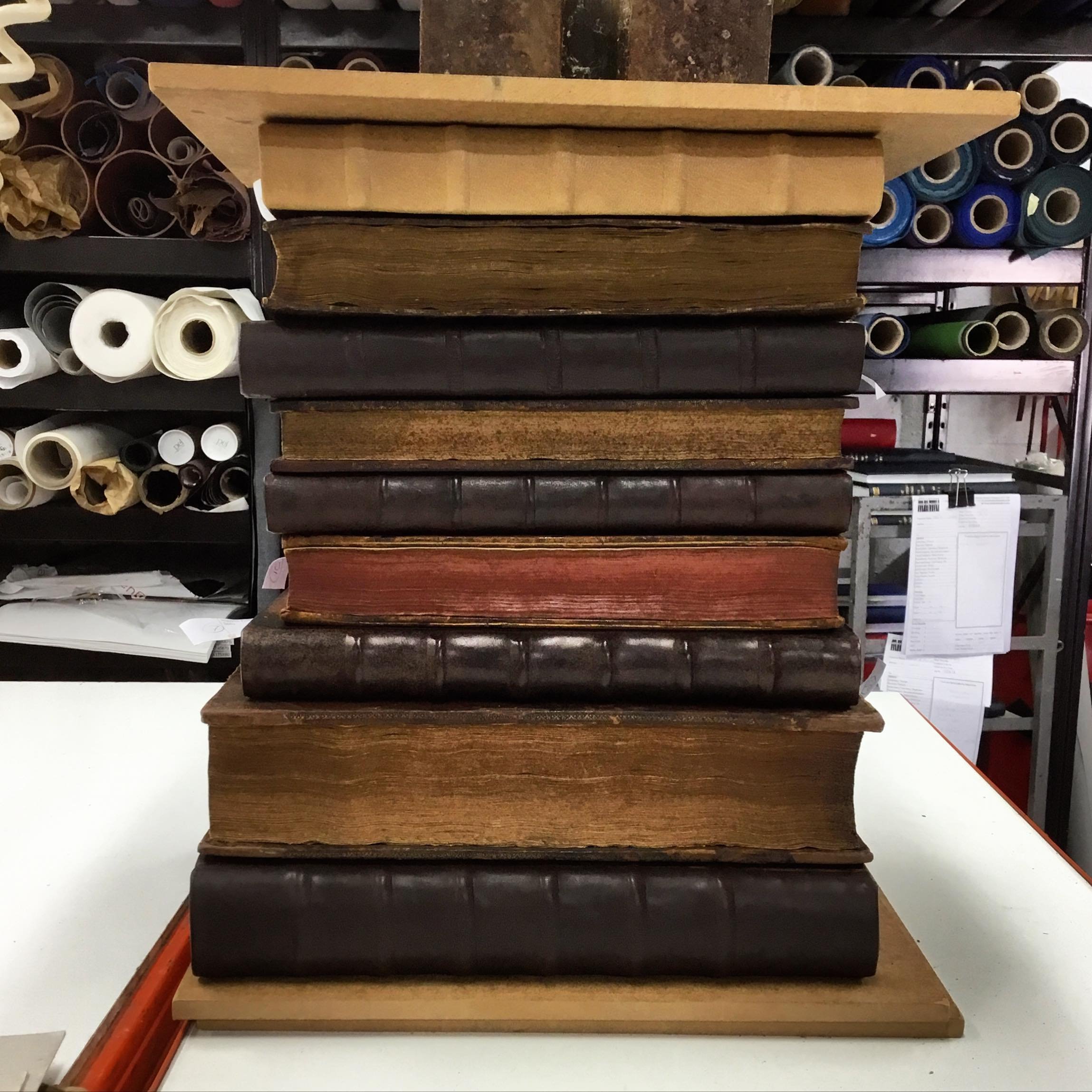 This week a set of books from the 1600s are in the shop for leather repairs. Now they&rsquo;re set to last another 400 years!

#bookrepair #bookrestoration #repairshop #conservation #bookconservation #leatherbooks #dadbookbinders