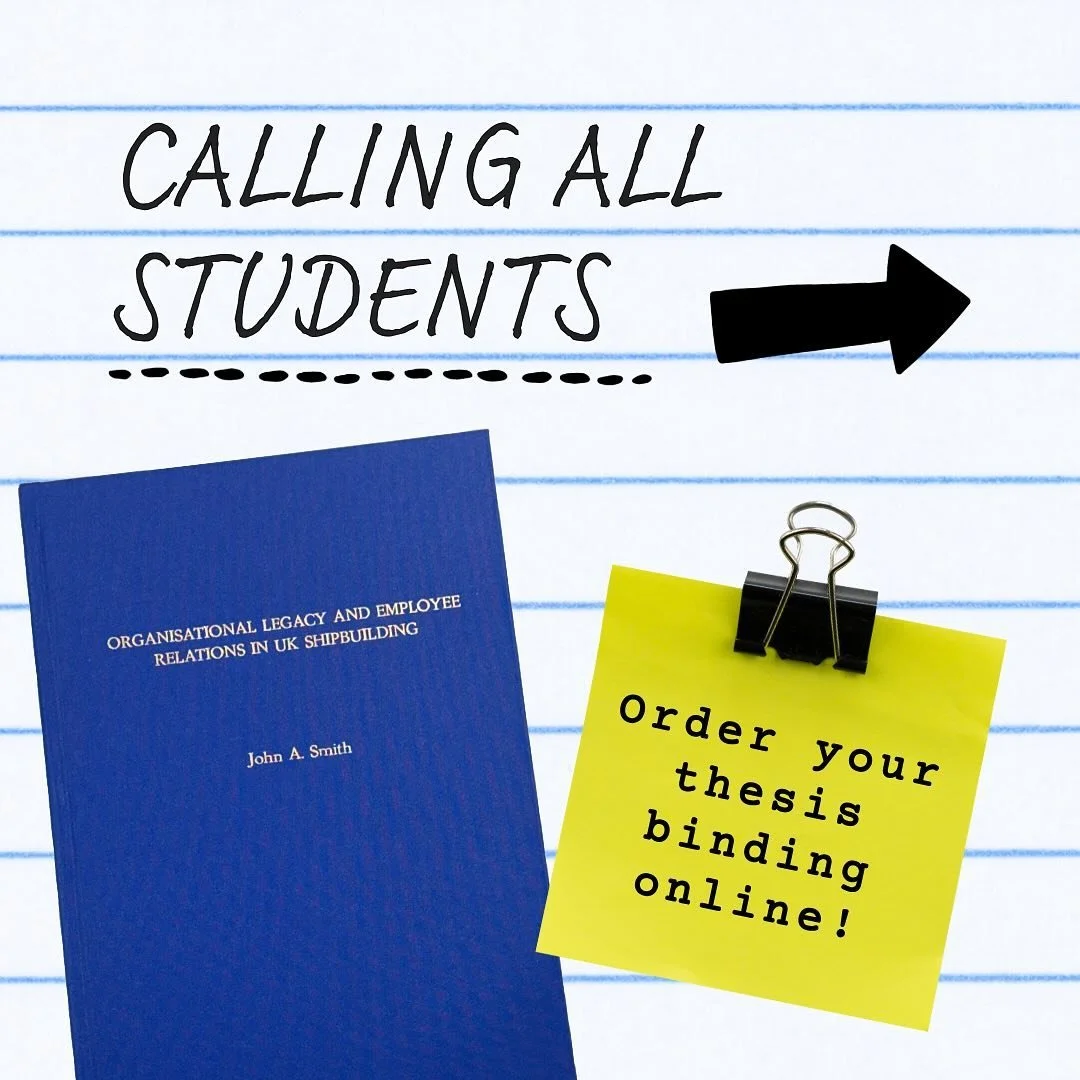 We offer a fast, reliable dissertation binding service which conforms to your university&rsquo;s requirements. And you can order online using our easy upload form!

&bull; Professionally Bound
&bull; Thread Sewn
&bull; Printed on 100gsm Paper
&bull; 
