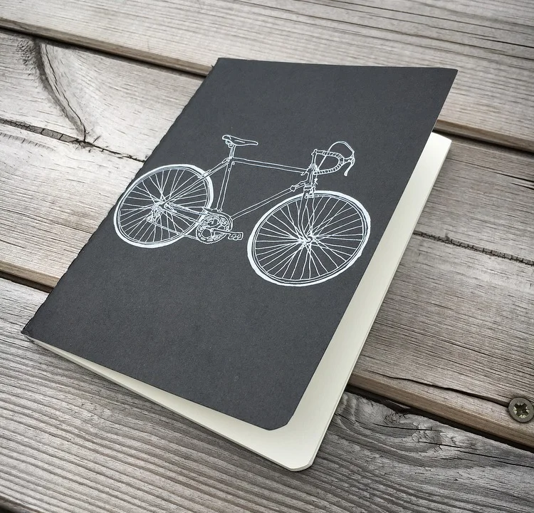 Black & White Bicycle Note Book