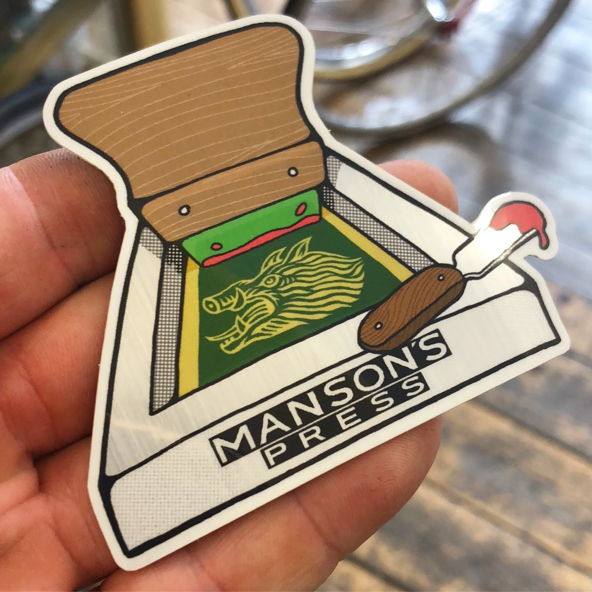 Manson’s Press Sticker
