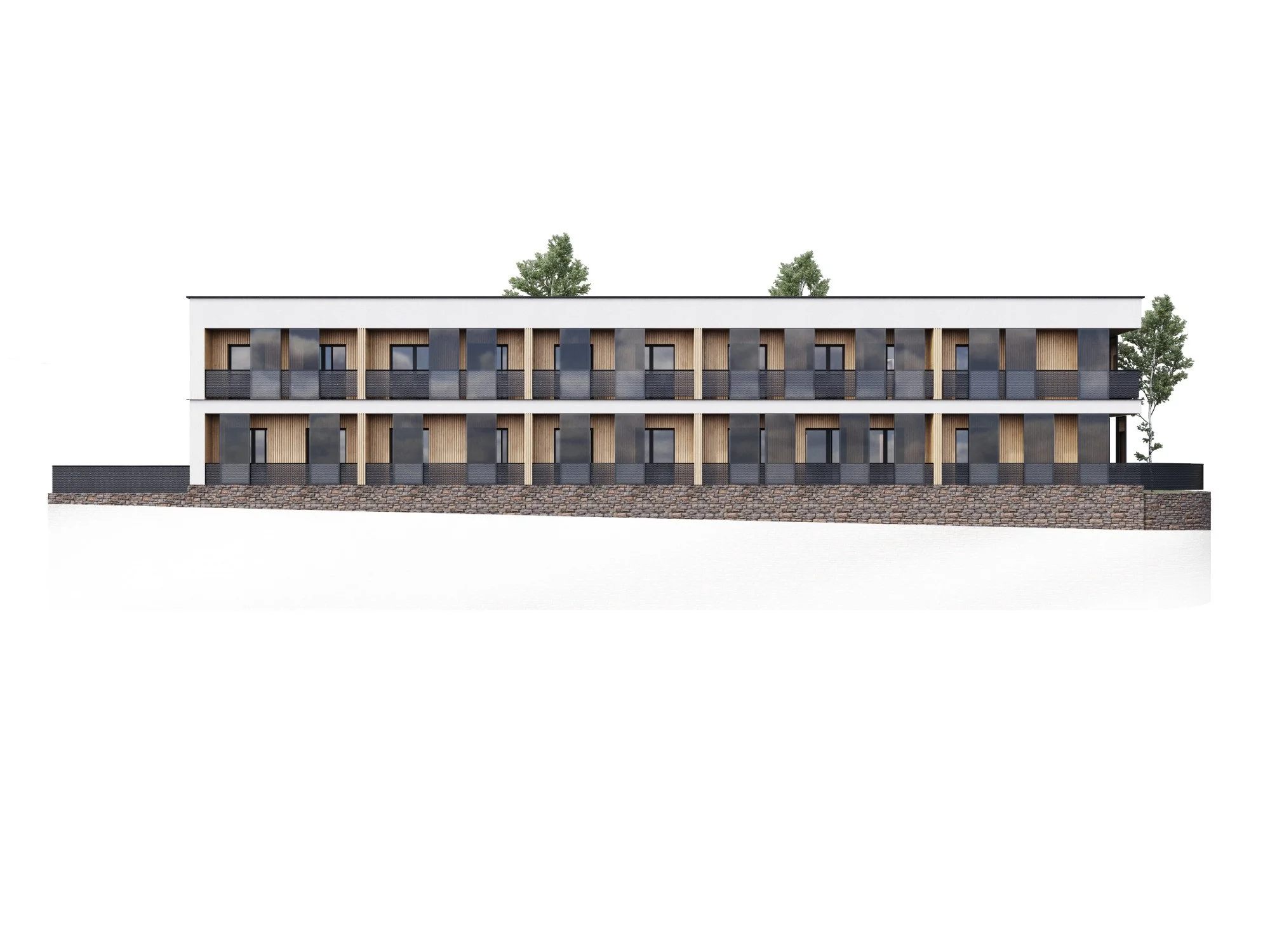  Il progetto si ispira a interventi già realizzati sia nel Nord Europa che nell'area mediterranea, dove questo tipo di approccio è presente da decenni. L'edificio — l'ex ospedale — è stato ripensato per accogliere famiglie di diversa composizione e c