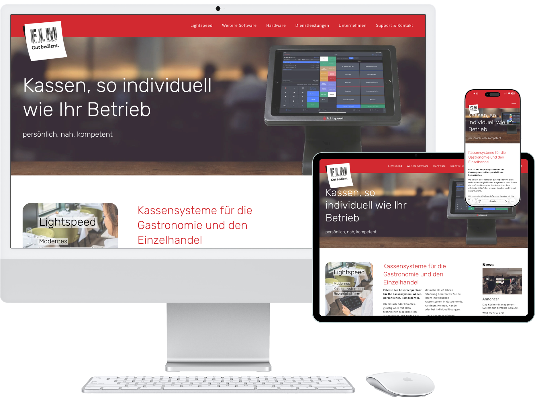 Internetseite für FLM Kassensysteme