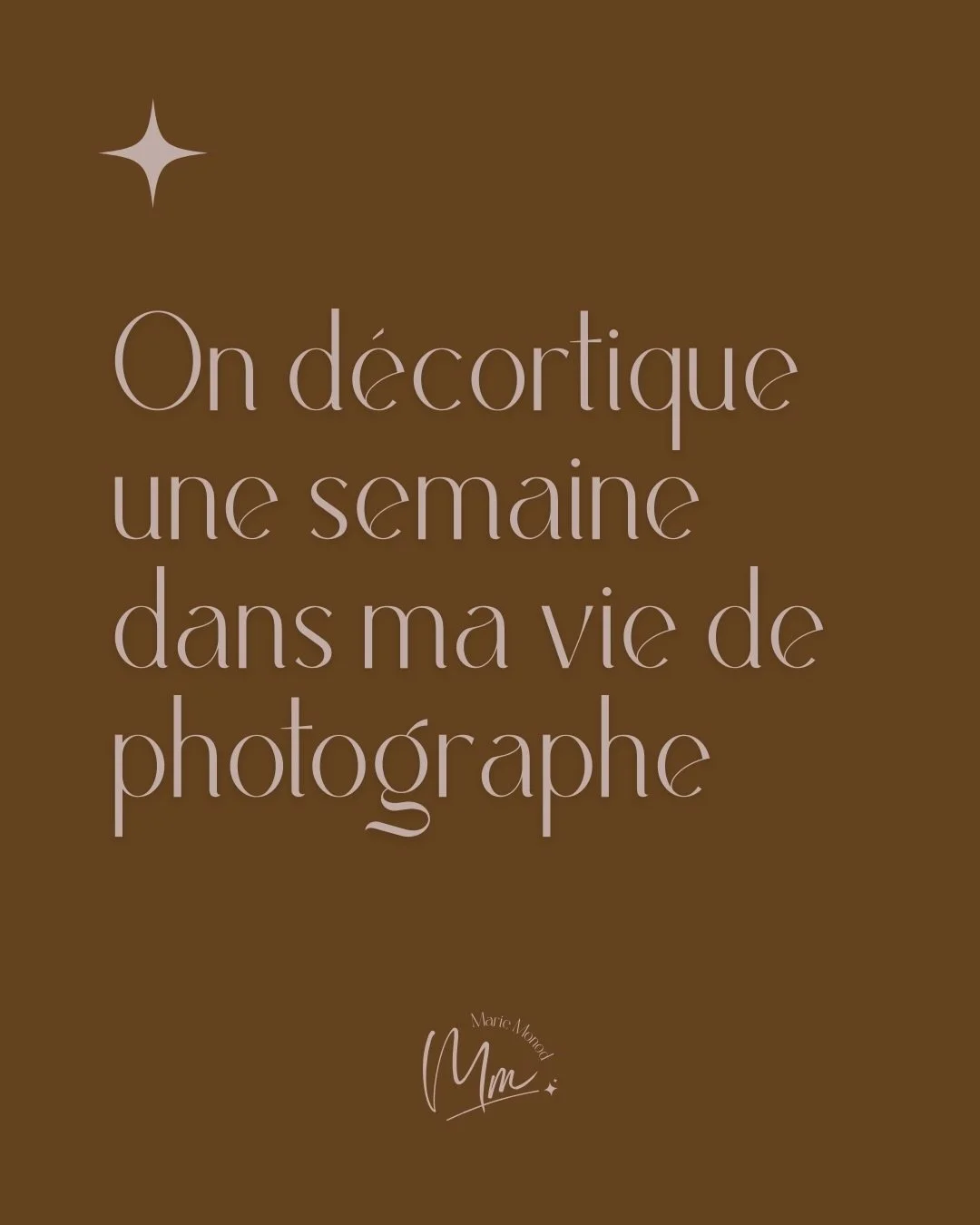 Tout est dit dans les slides non?

Autre info : les anecdotes auront lieu le jeudi soir dor&eacute;navant 🫶🏼

Je suis Marie, photographe professionnelle en Suisse. J&rsquo;immortalise les gens qui aiment et qui s&rsquo;aiment et leurs animaux. &Eac