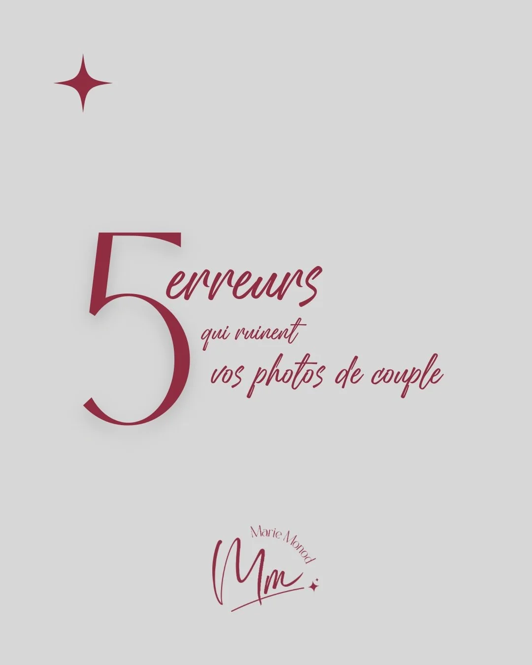 ✨5 erreurs qui ruinent vos photos de couple&hellip; et que personne ne vous dit vraiment.

En tant que photographes, nous voyons souvent les m&ecirc;mes petites choses revenir. Rien de dramatique&hellip; mais elles changent compl&egrave;tement l&rsqu