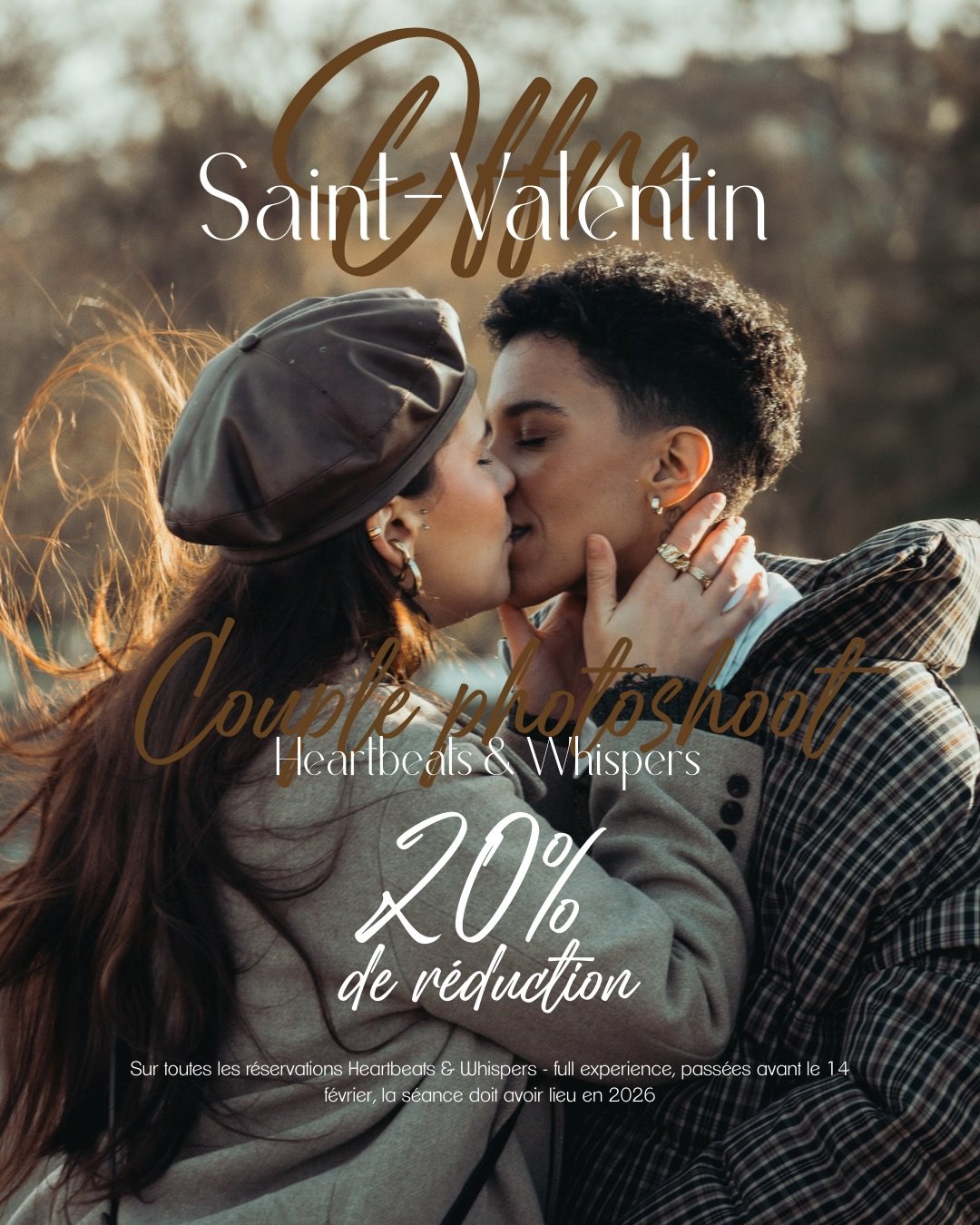 Pour bien commencer cette ann&eacute;e 2026, et dans l&rsquo;amour! Nous te proposons une r&eacute;duction de 20% sur les s&eacute;ances Heartbeats &amp; whispers - Full exp&eacute;rience !

Offre valable sur toutes les r&eacute;servations faites ava