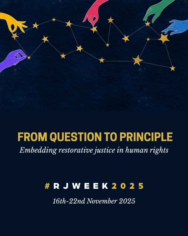 🟢 🔵 It's Restorative Justice Week! 🟡 🔴 

The theme of #RJWeek 2025 is 'Embedding Restorative Justice in the Human Rights', focusing on a call for recognition of access to restorative justice as an inherent component of justice human rights. You c