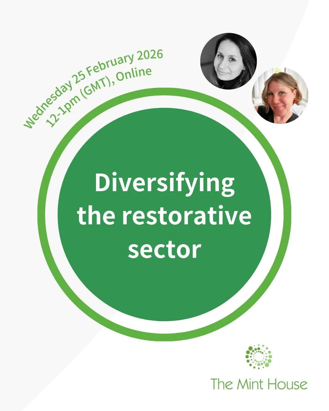 🟢 NEW EVENT: Dr Anamika Twyman-Ghoshal and Dr Anna Gregory will present some of the findings from their report 'Diversifying the restorative sector: lessons from practitioners' (coauthored with Jon Hobson, Clair Aldington, Monica Morris, Abby Hare, 