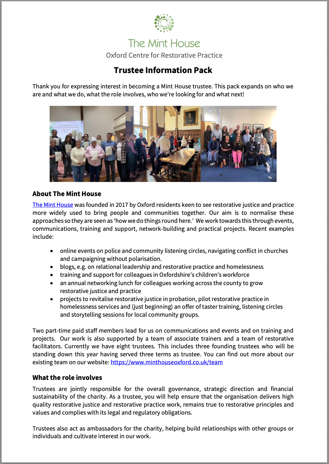 Trustee Information Pack January 2026