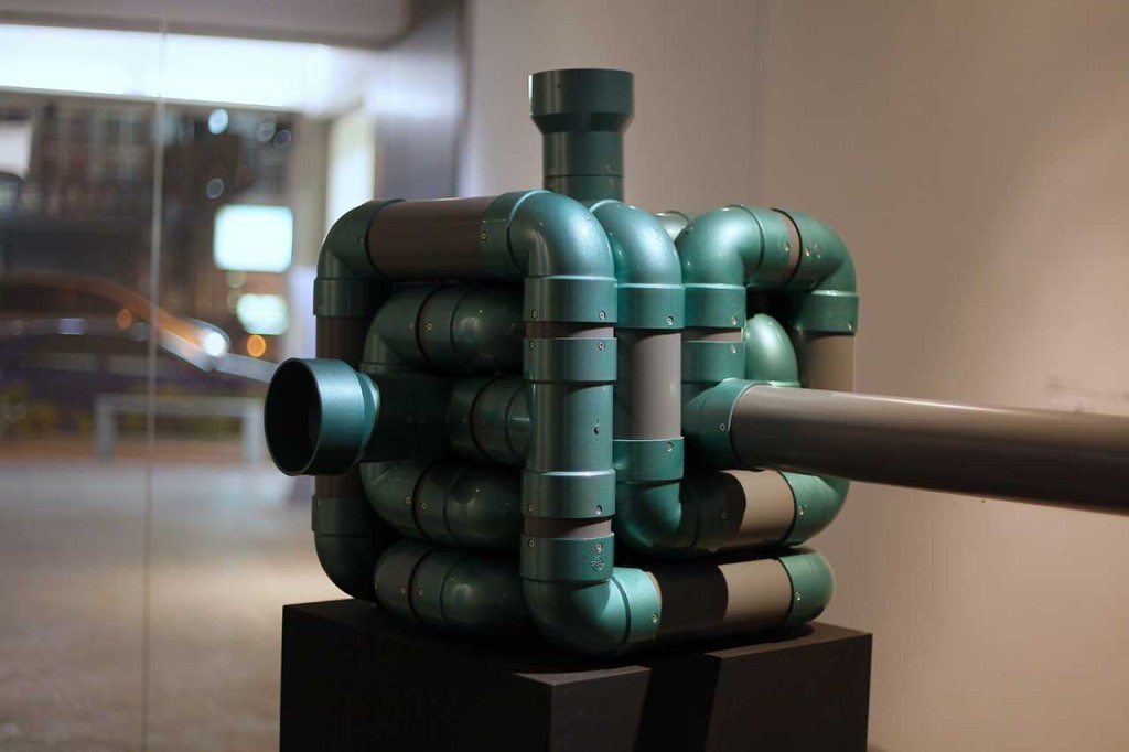 Cai Kun-Lin, Sound Cube. 6. No. 2012 Hard Plastic Tube, Sound Installations 50x50x50cm