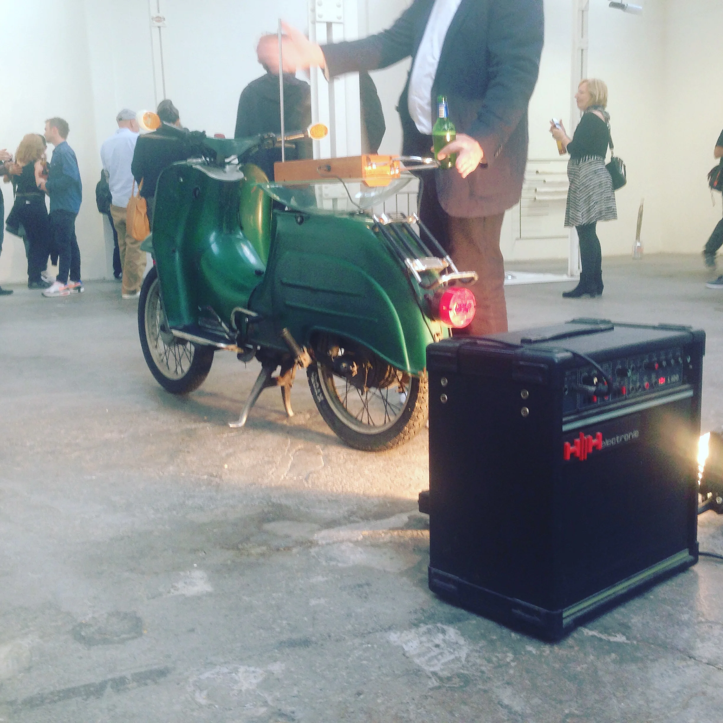 Robert Chambers, Motor Byte, 2016 Vespa scooter, theremin, amplifier