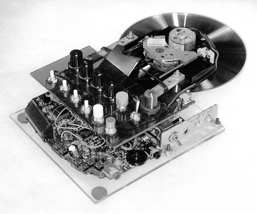 Nicolas Collins, Sled Dog, 2001 A hand-scratchable hacked CD player. Photo by Simon Lonergan.