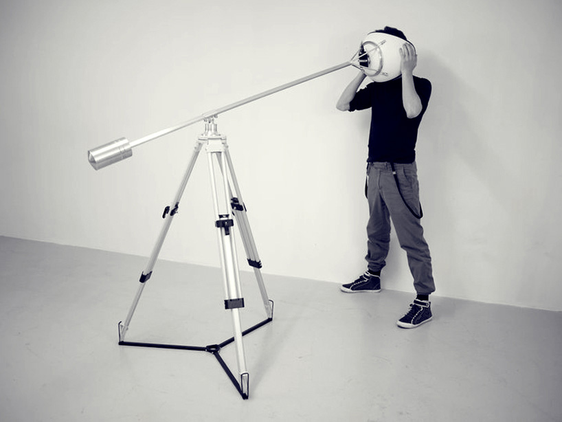 Didier Faustino, Instrument for blank architecture, 2010 aluminum, polyester resin, plastic foam, headphones and mp3 reader 260 cm x 180 cm.