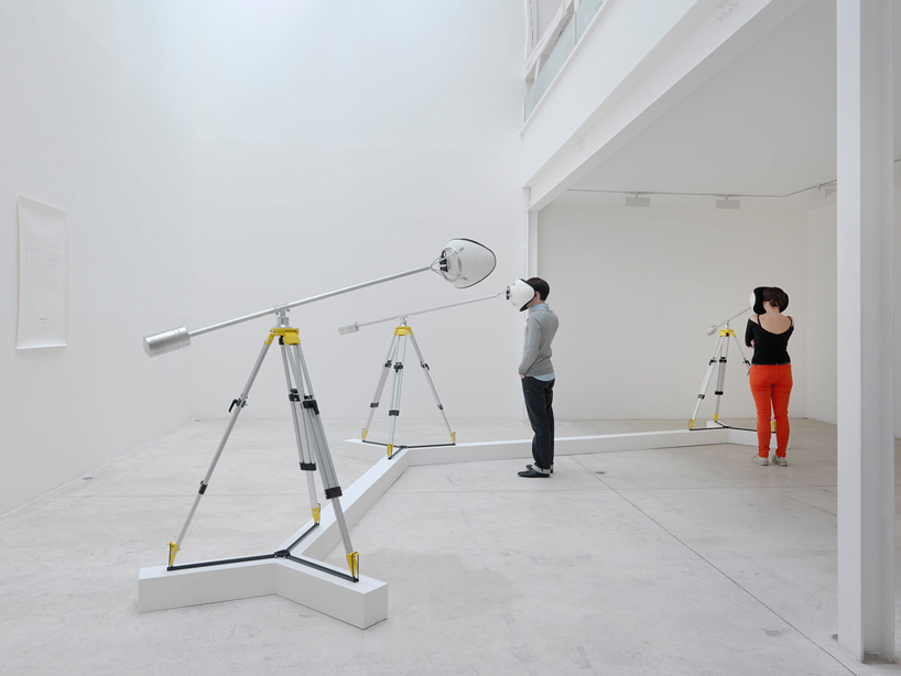 Didier Faustino, Instrument for blank architecture, 2010 aluminum, polyester resin, plastic foam, headphones and mp3 reader 60 cm x 180 cm.