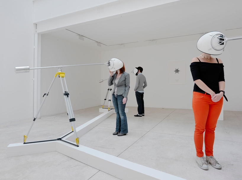 Didier Faustino, Instrument for blank architecture, 2010 aluminum, polyester resin, plastic foam, headphones and mp3 reader 60 cm x 180 cm.
