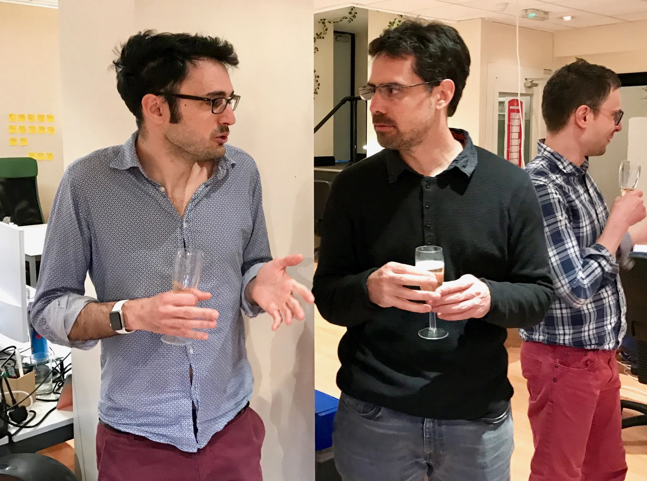 Pierre-Jean Camillieri (Aiden.ai) and Guillaume Bourchard (Bloomsbury AI) at one of our meetups, probably discussing AI...