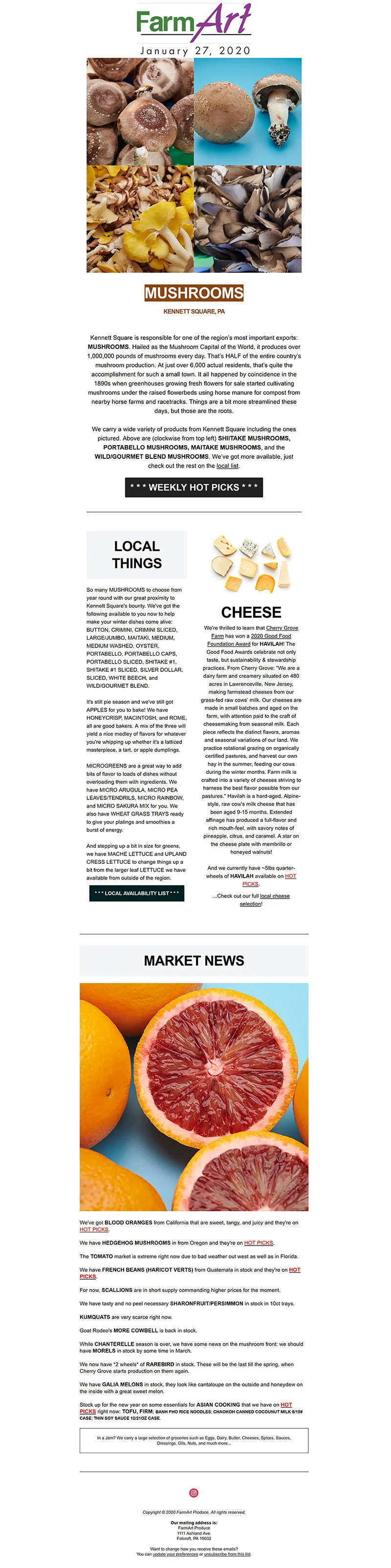 newsletter — FarmArt