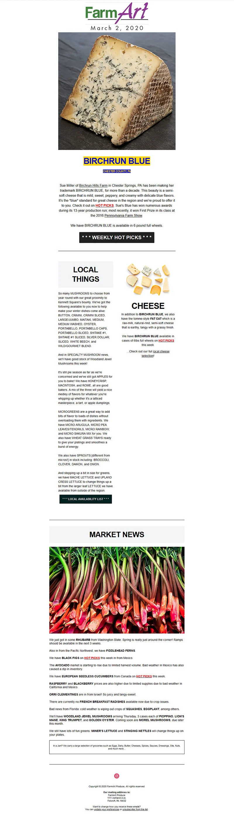 newsletter — FarmArt