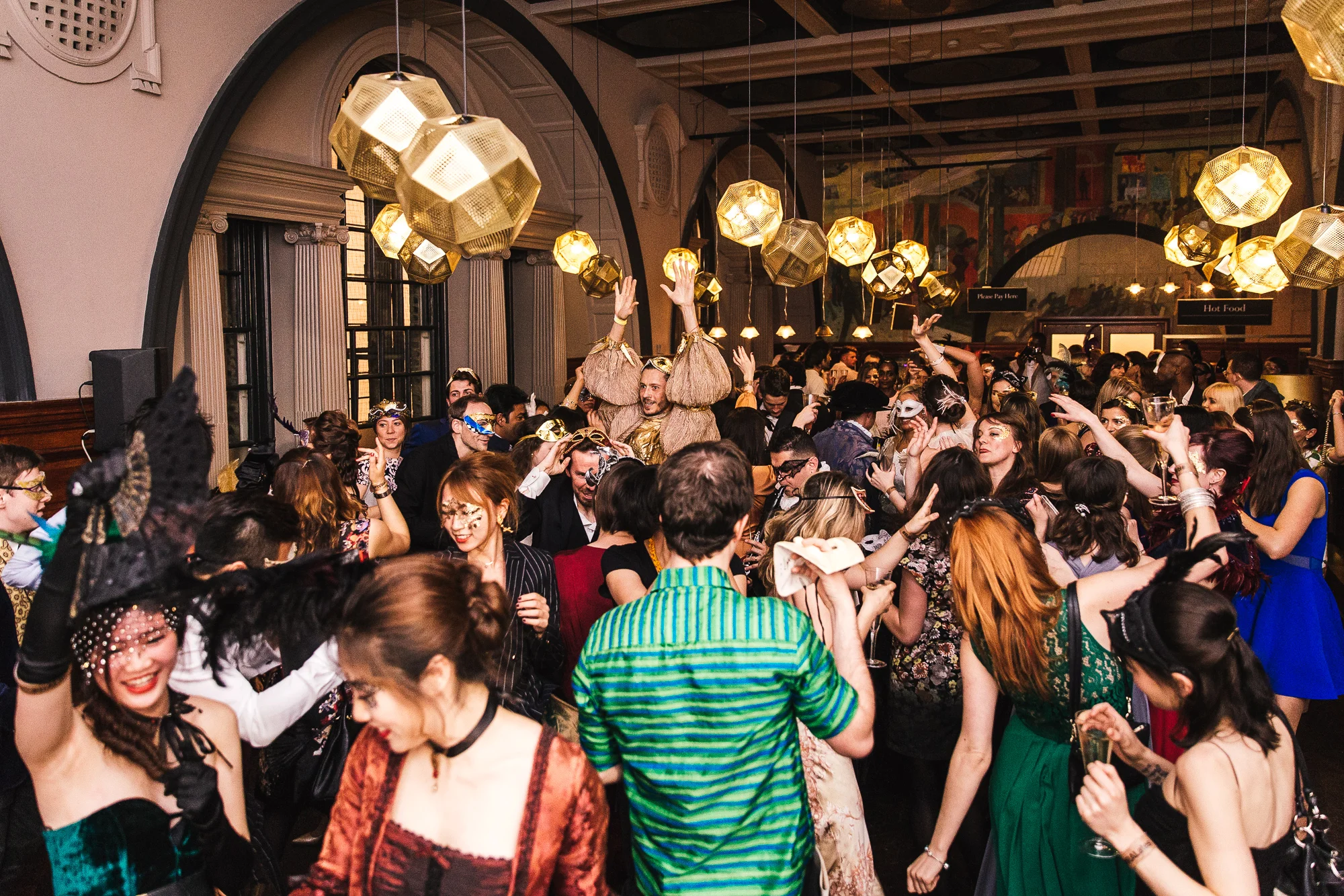 Dancing crowd at Royal Academy