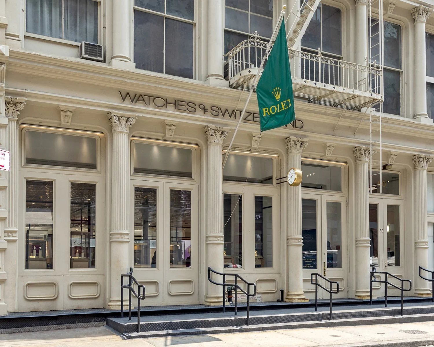 Watches Of Switzerland Soho flagship Rolex Cartier Breitling UN Moser grand Seiko new York City Manhattan