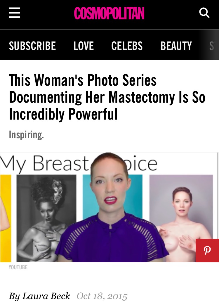 Cosmopolitan Mastectomy Photo Series Aniela McGuinness