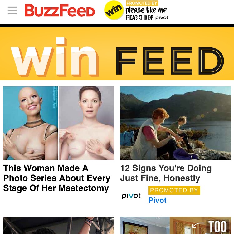 Buzzfeed Aniela McGuinness Win Feed Double Mastectomy Photo Series