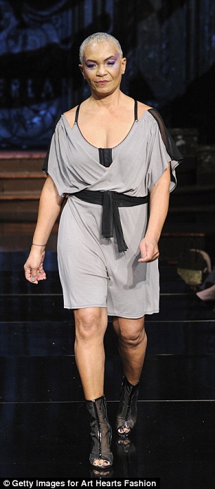 A fellow breast cancer grad walking the Ana Ono Intimates 2017 NYFW runway