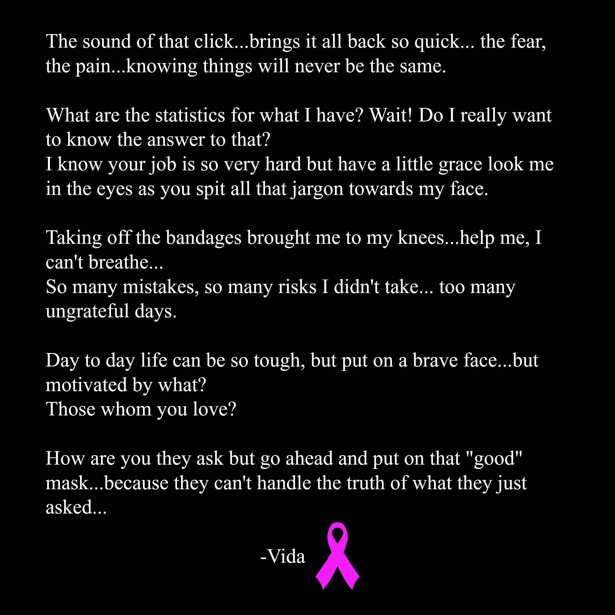 A poem written by Vida