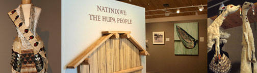Montage of images from exhibit installation.