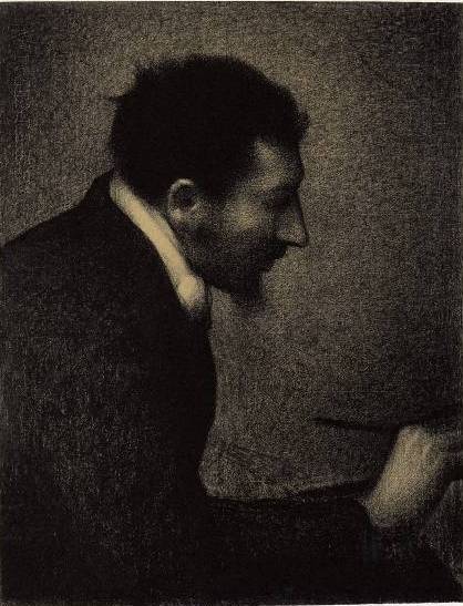 Georges Seurat (1859-1891) Aman-Jean . 1882-1883 Conté crayon - 62.2 x 47.6 cm New York, The Metropolitan Museum