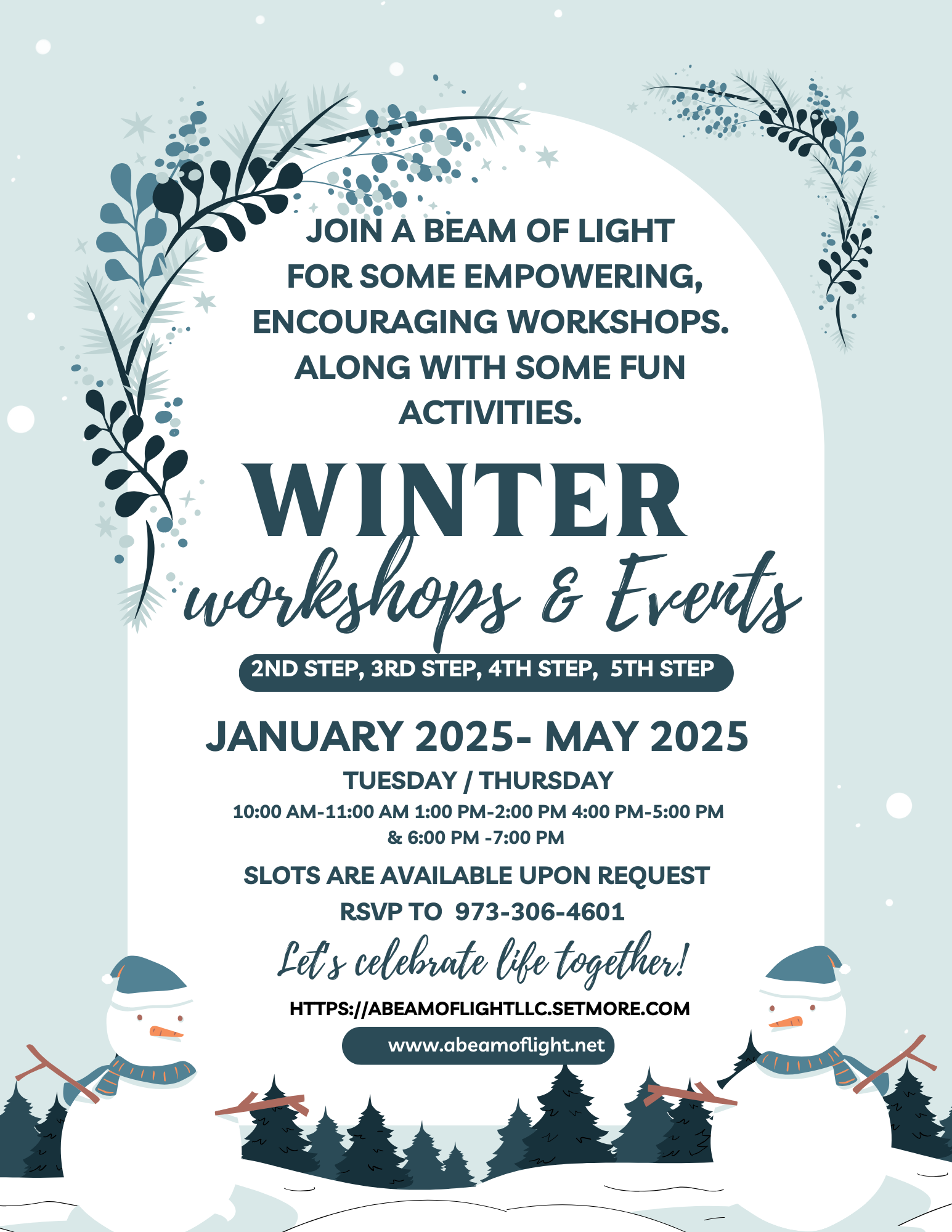 WINTER WORKSHOPS & EVENTS
