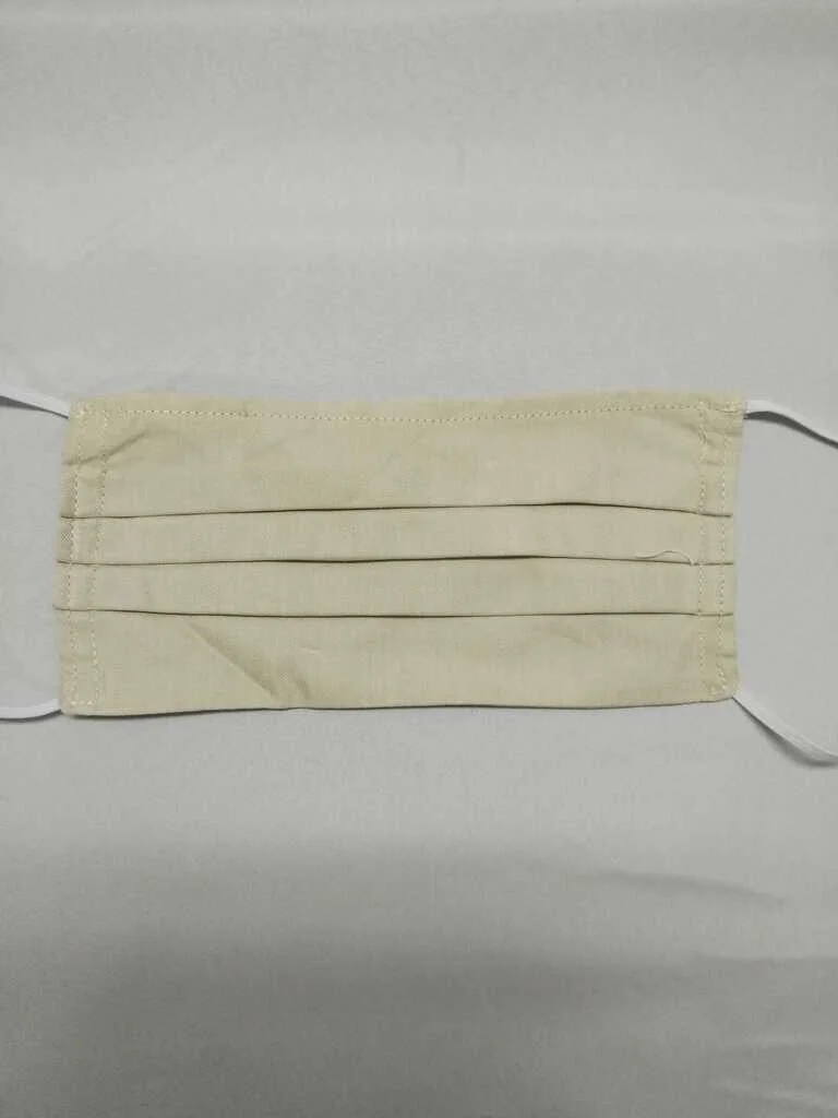 Pale Yellow Solid Elastic Mask