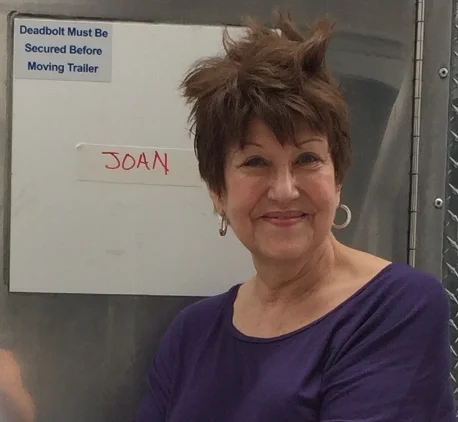 Joan on location filming Mozart In The Jungle