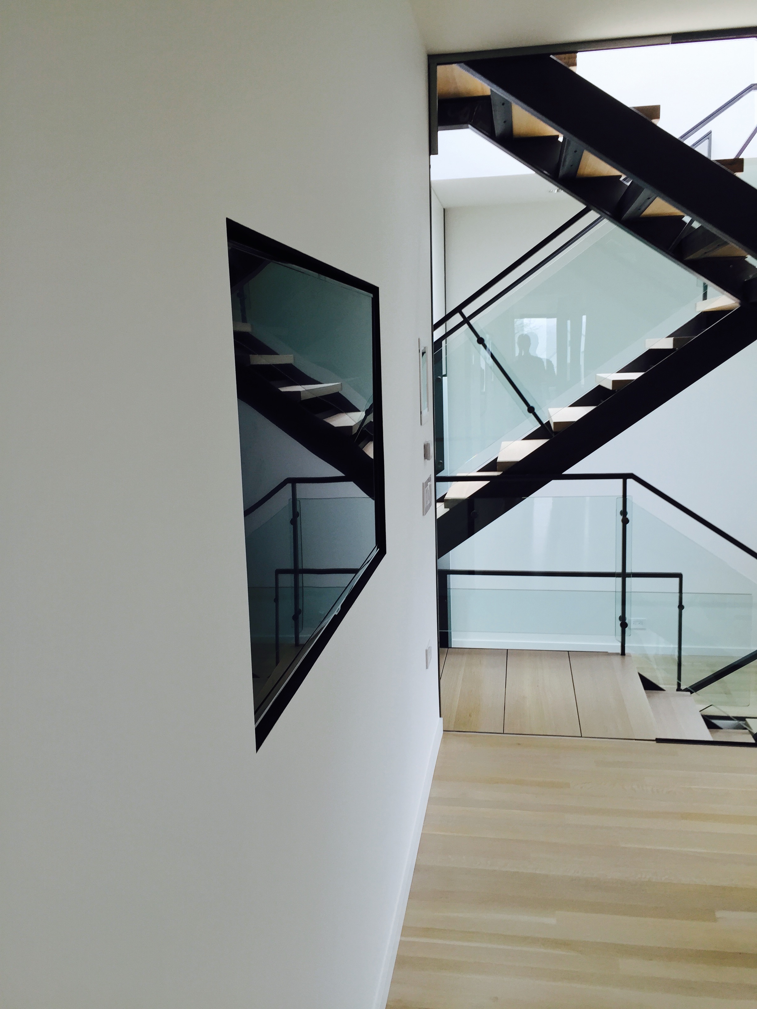 Dead flush, this display was inset to black shadow box wall section with a dead flush appearance, amazing!